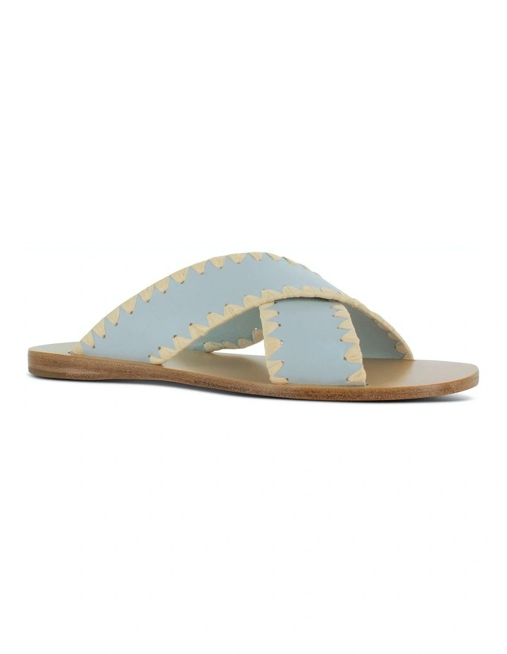 Bess Flat Sandals in Blue