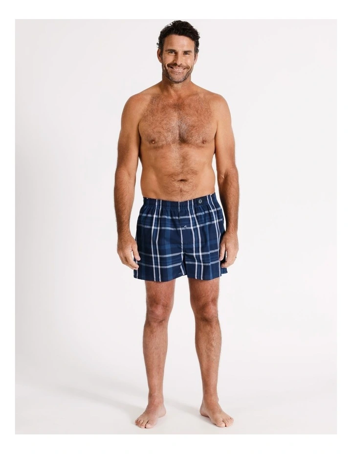 2 Pack Softwash Woven Boxers Feeling Blue in Navy/Denim
