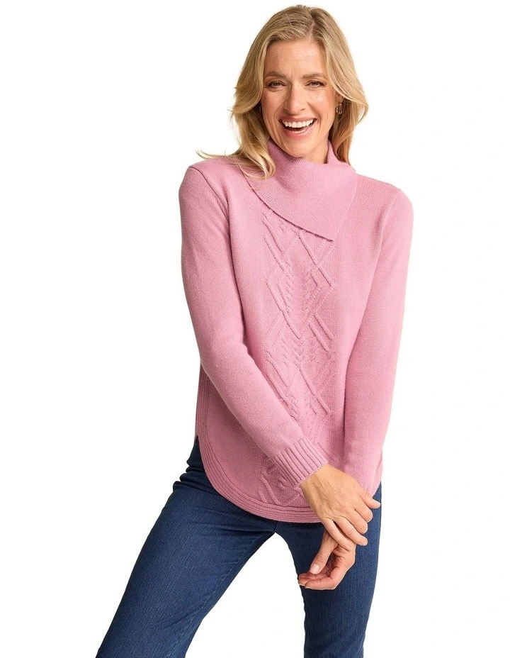 Sally Knit Jumper in Peony
