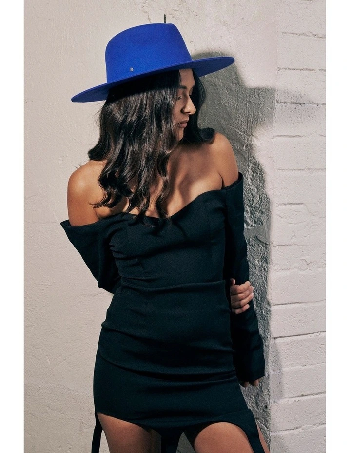 Callisto Fedora Hat in Royal Blue