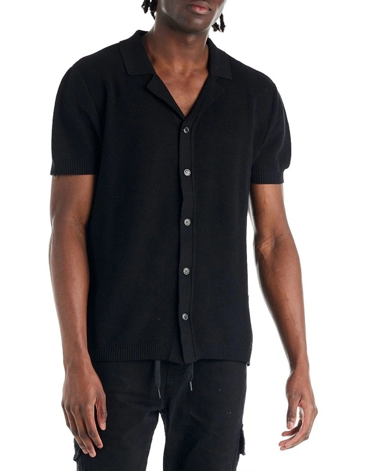 Morrison Knit Shirt in Black