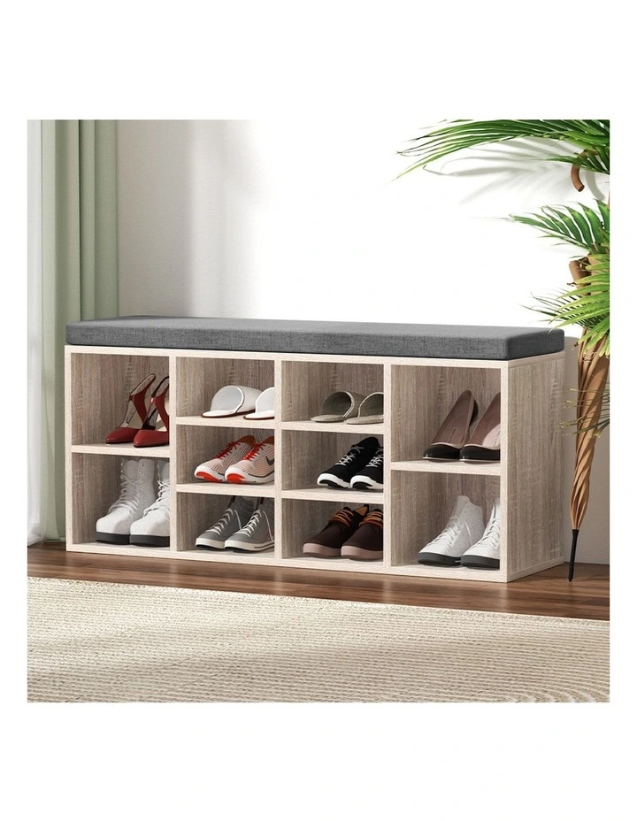 Wooden Shelf Shoes Storage Rack Organiserin Natural