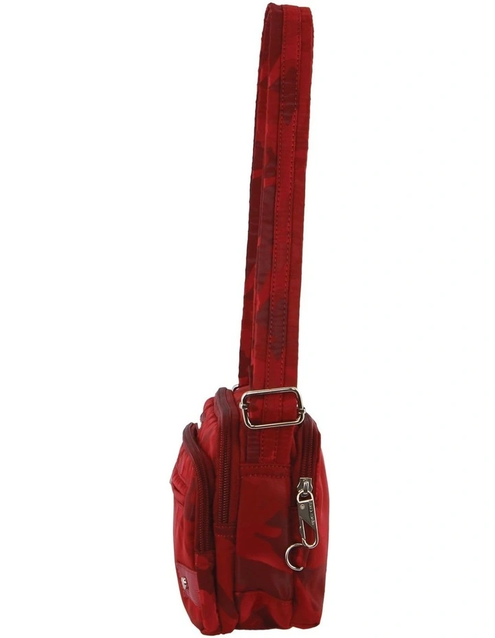 Anti Theft Cross Body Bag in Wine Red