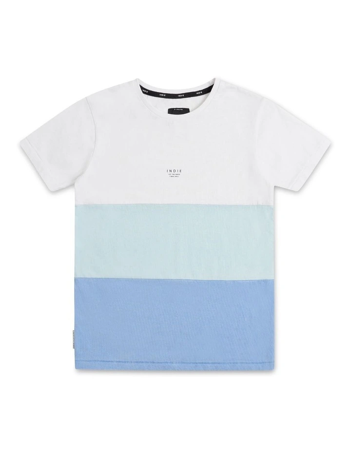 The Marcoola Block Tee (8-16 years) in White