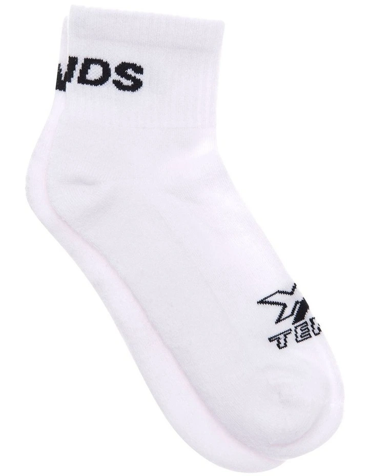 X-Temp Quarter Crew Socks 3 Pack in White