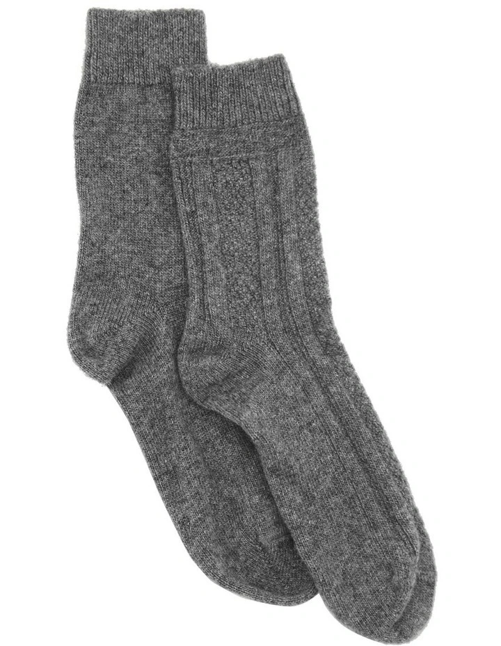 Camella Crew Sock in Charcoal