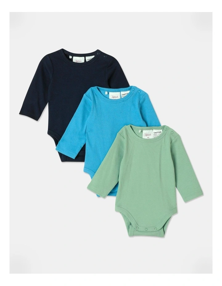Sprout 3 Pack Bodysuit Assorted