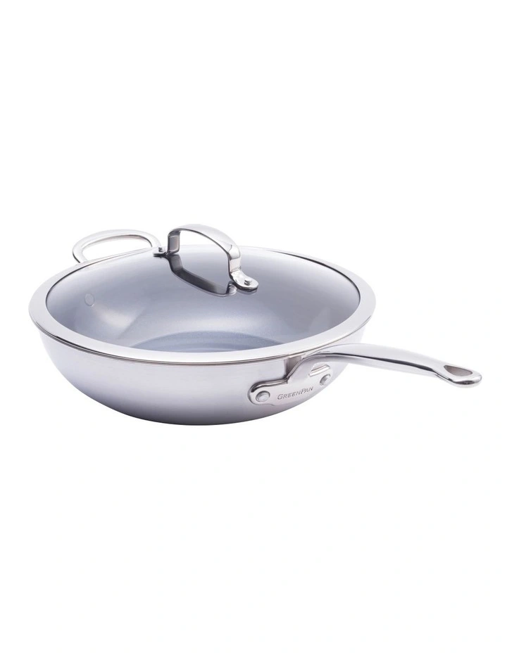 Premiere Covered Wok 30cm/4.74L in Stainless Steel