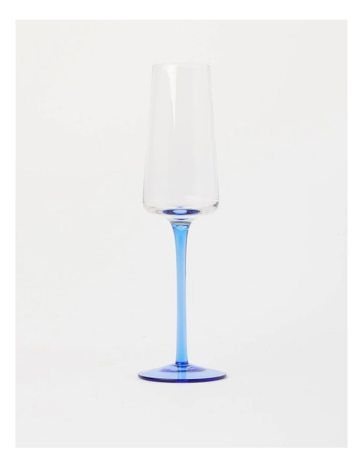 Jordan Champagne Glass Set of 4 in Blue