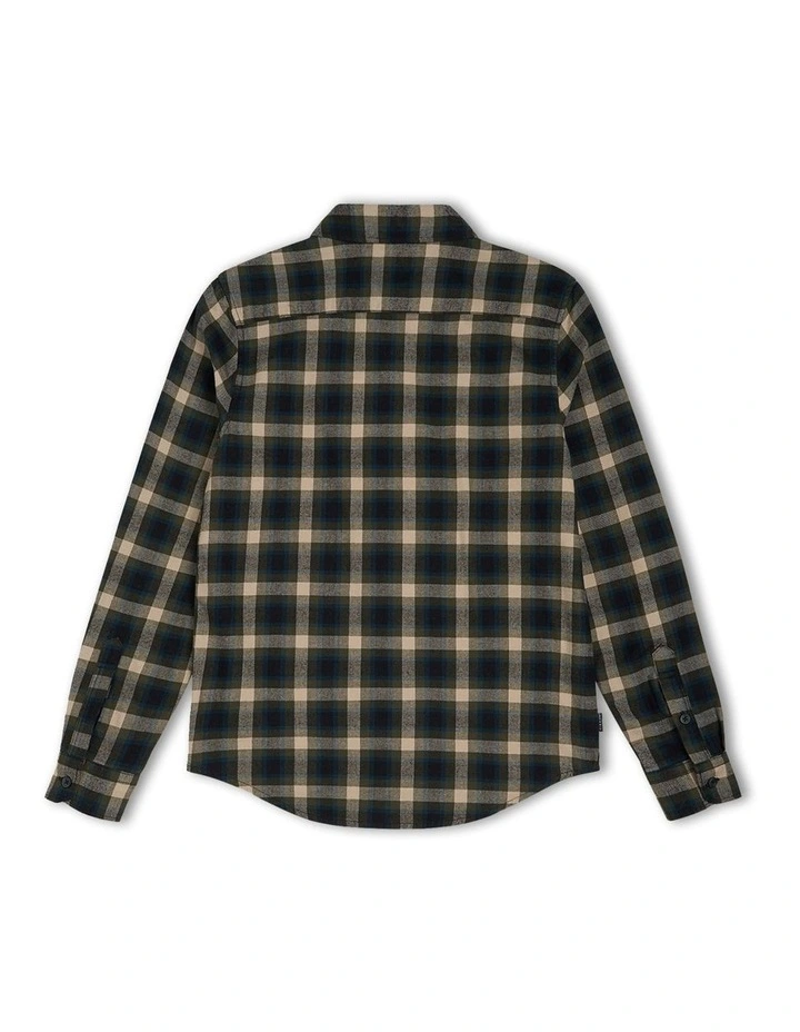 The Blackwell Long Sleeves Shirt (8-16 Years) in Black/Olive
