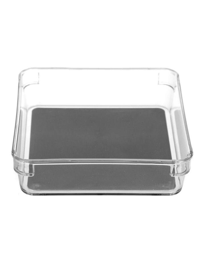 Crystal Non Slip Storage Tray 16cm Small Fridge/Pantry Container