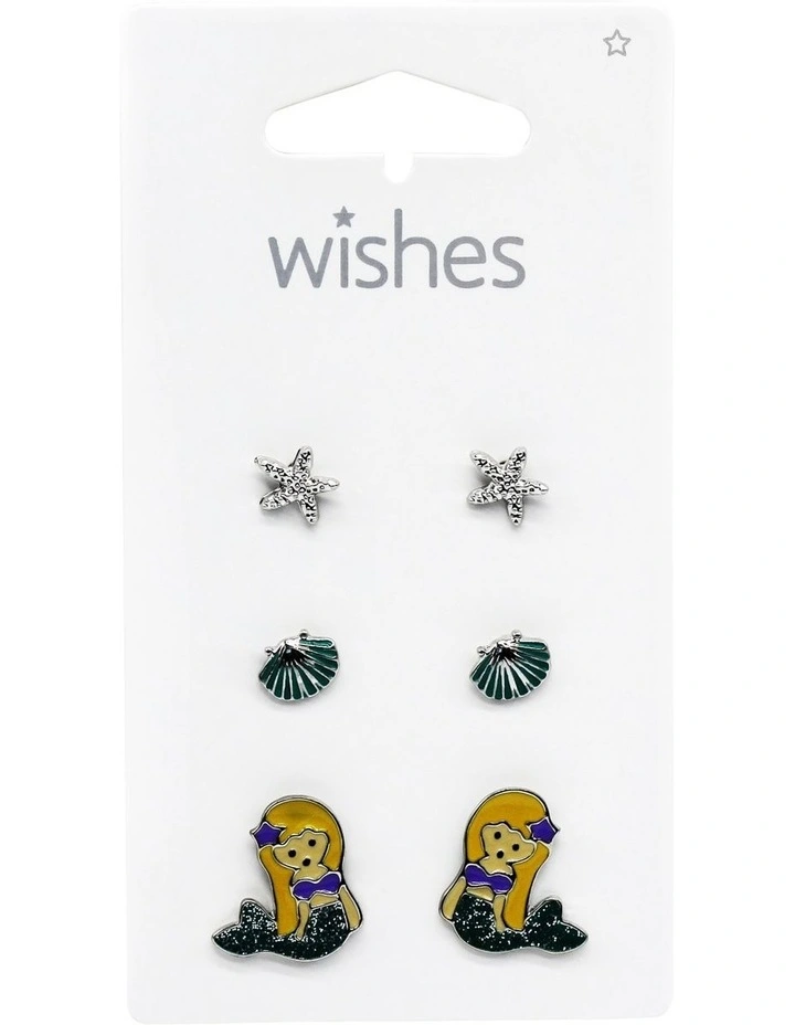 Mermaid Earring Set in Multi