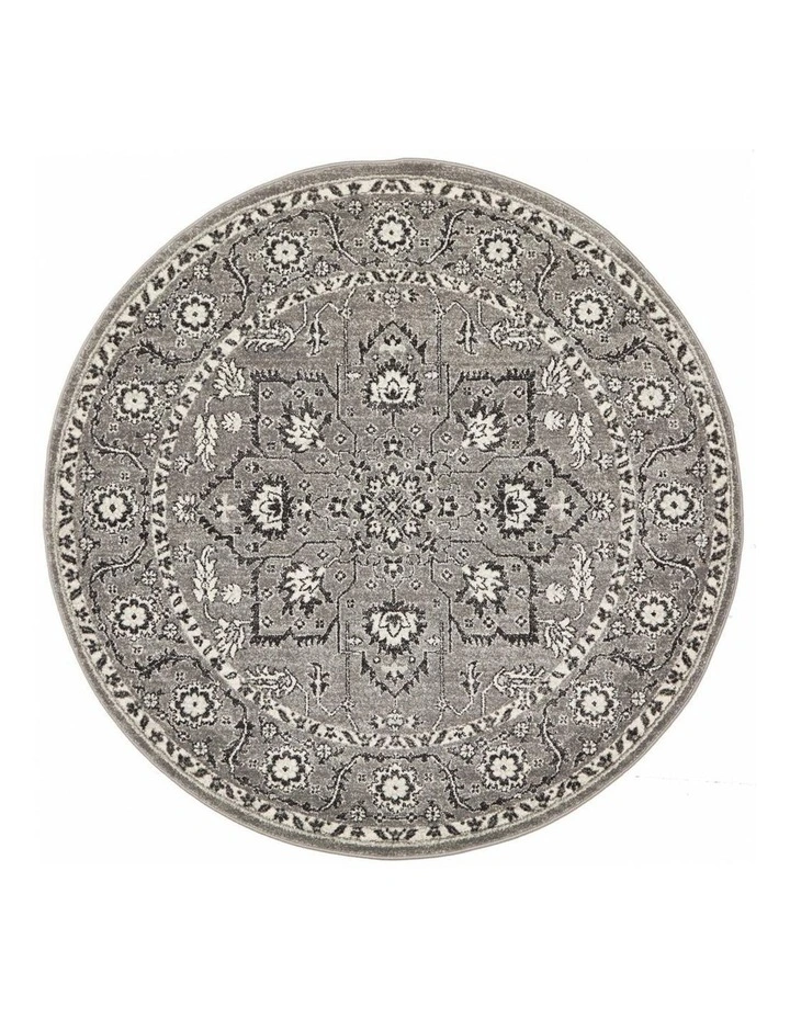 Evoke Stone Grey Transitional Round Rug