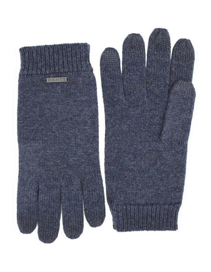 Touchscreen Pure Merino Wool Gloves in Indigo
