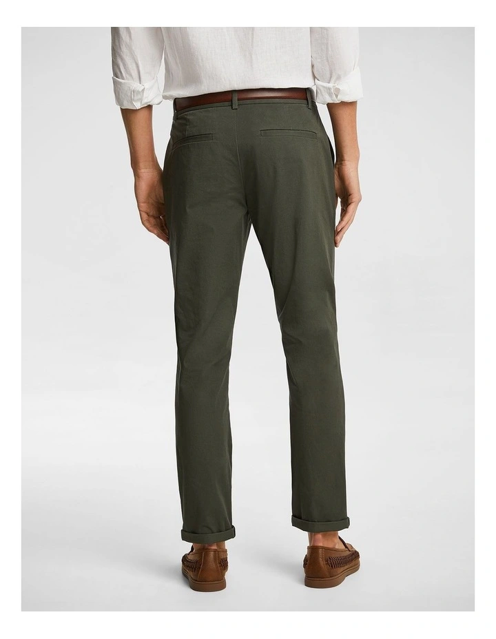 Danny Super Stretch Slim Chinos in Dark Green