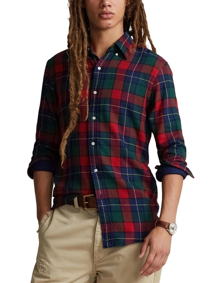 Classic Fit Plaid Double-Faced Shirt in Multi