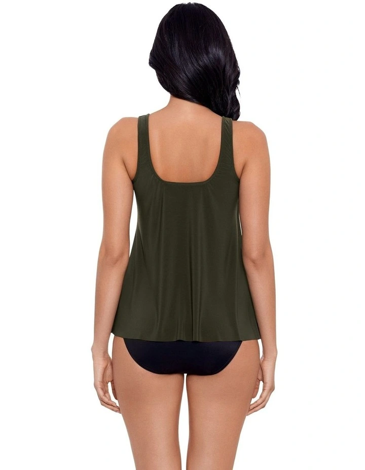 Illusionists Ursula DD Cup Underwired Tankini Top in Nori