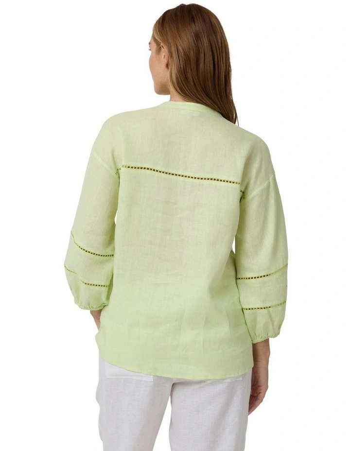 Ladder Lace Shirt in Rye Grass