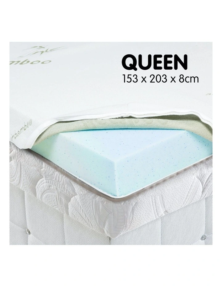Laura Hill Cool Gel 8cm Memory Foam Mattress Topper Queen
