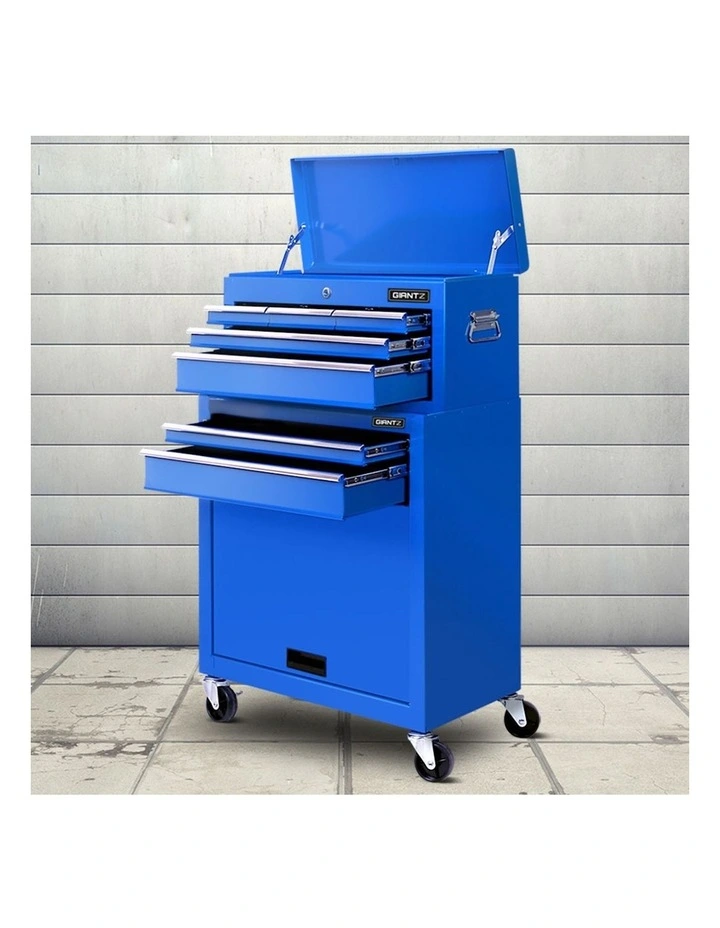 7 Drawer Trolley Toolbox in Blue