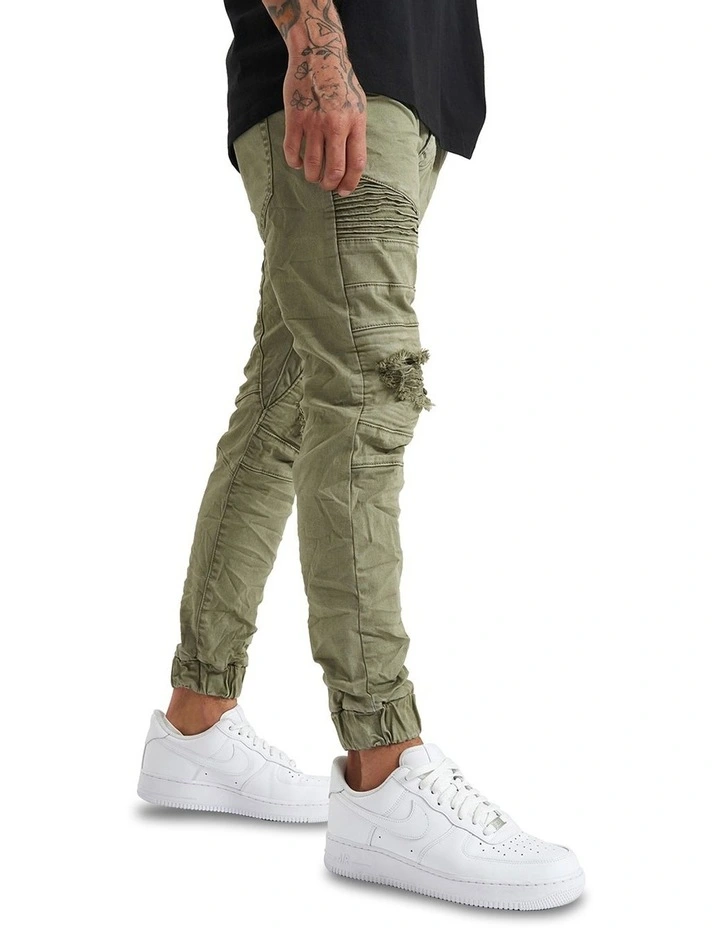 Viper Denim Jogger in Khaki