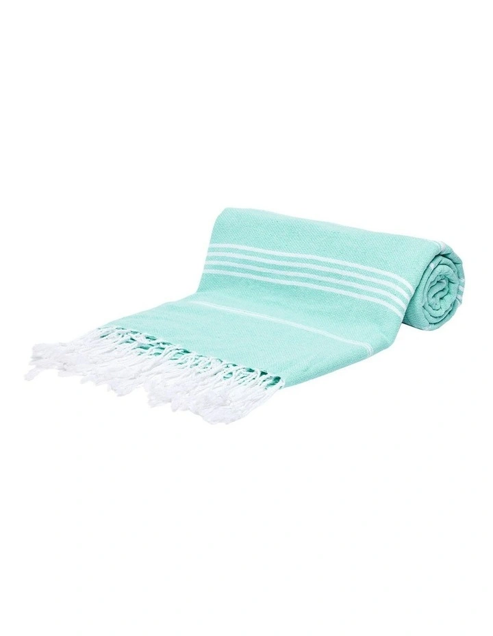Thin Turkish Towel in Aquamarine Breeze