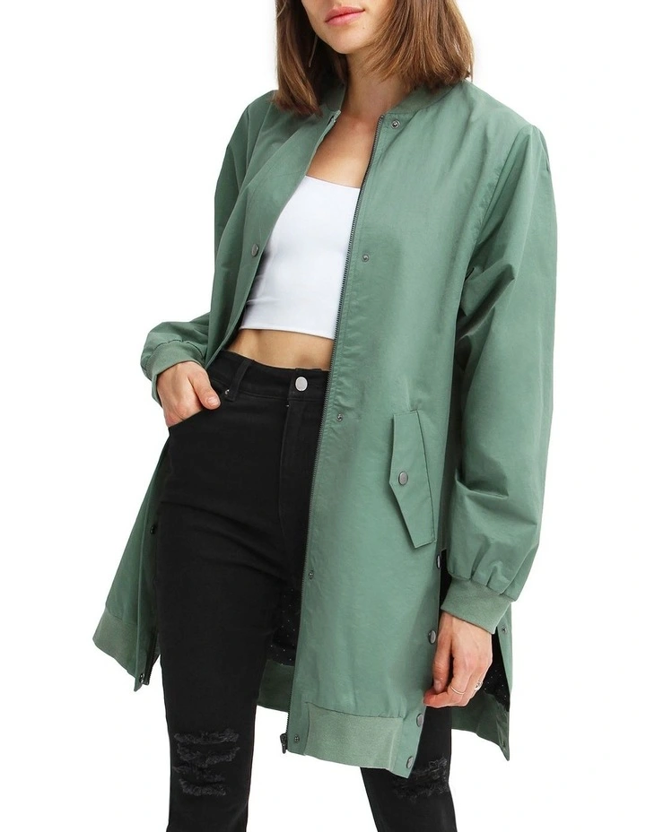 Chasing You Long Bomber Jacket