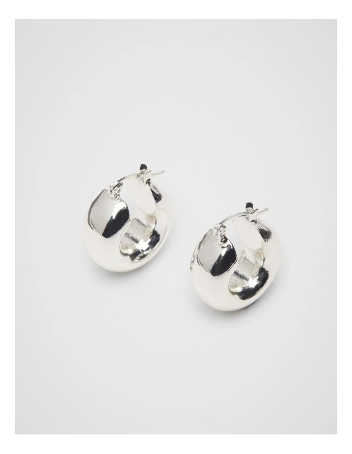 Organic Hoops in Silver