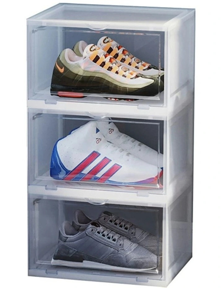 3 Tier Portable Shoe Organiser in Tranaparent