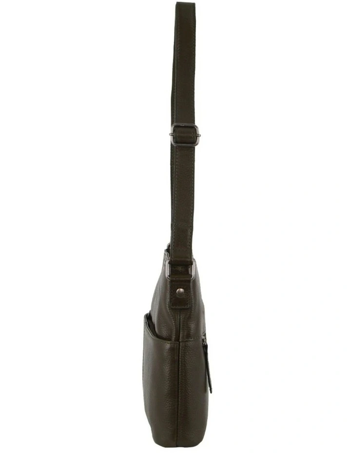 Nappa Leather Square Cross-Body Bag in Grape Leaf
