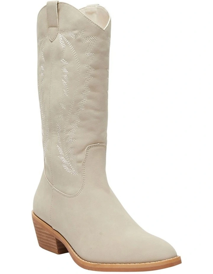Cowboy Western Boots in Nude Micro