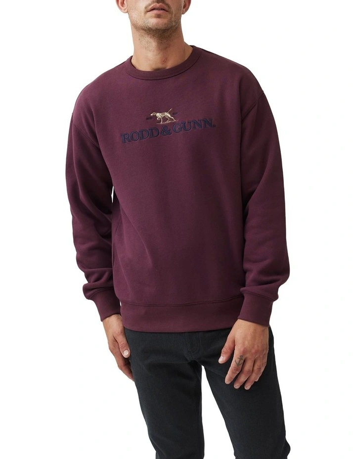Gunn Logo Sweat Top in Garnet