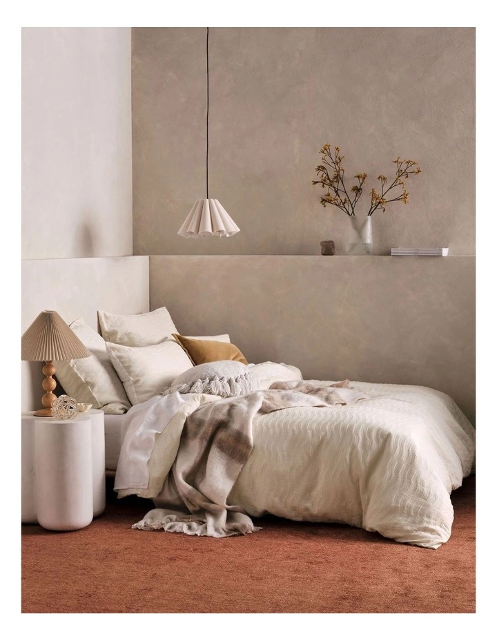 Klee Quilt Cover Set in Vanilla