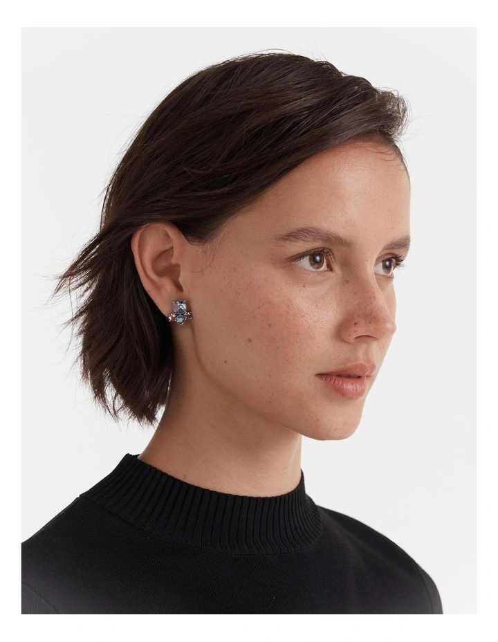 Barbarella Stud Earrings in Galactic Purple