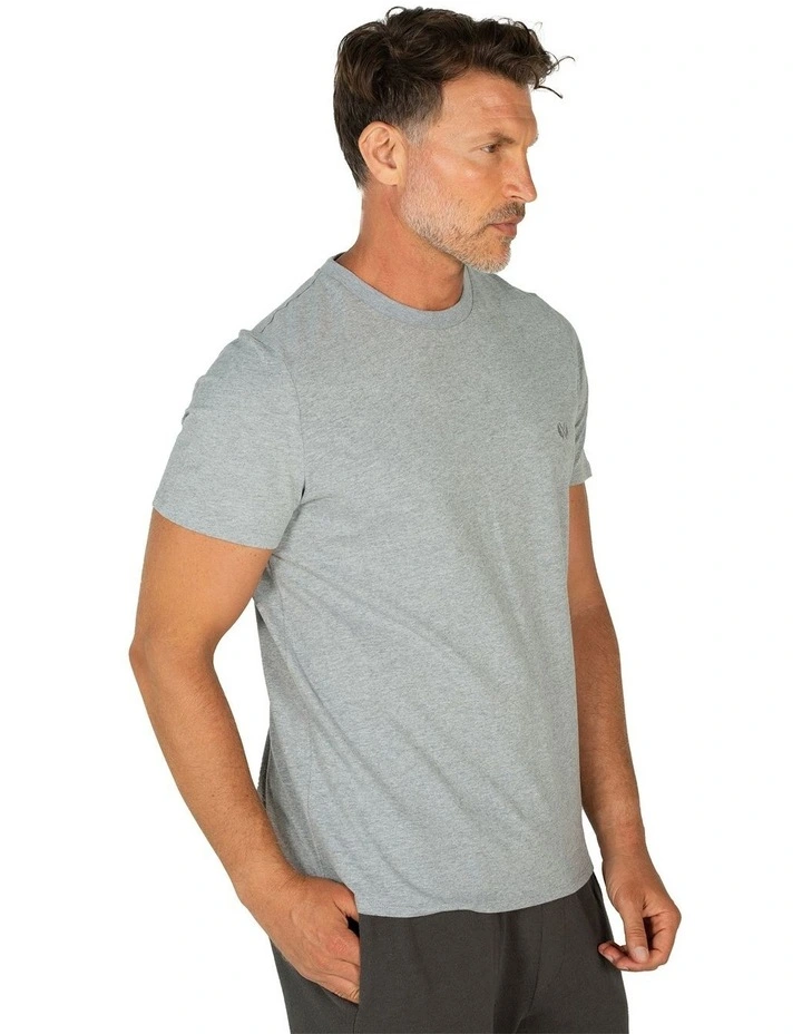 Essential Crew Neck Tee in Grey Marle