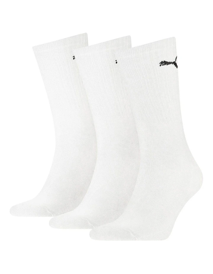 Puma Crew Sock 3 Pack in White