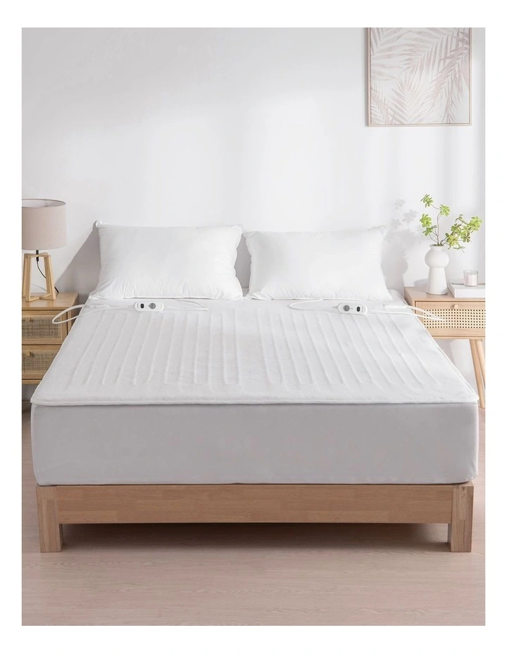 Washable Electric Blanket in White