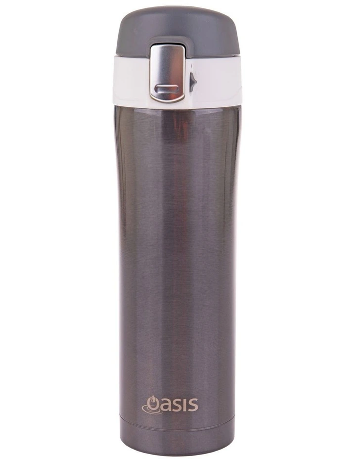 Stainless Steel Flip-Top 450ml Vacuum Flask in Gunmetal