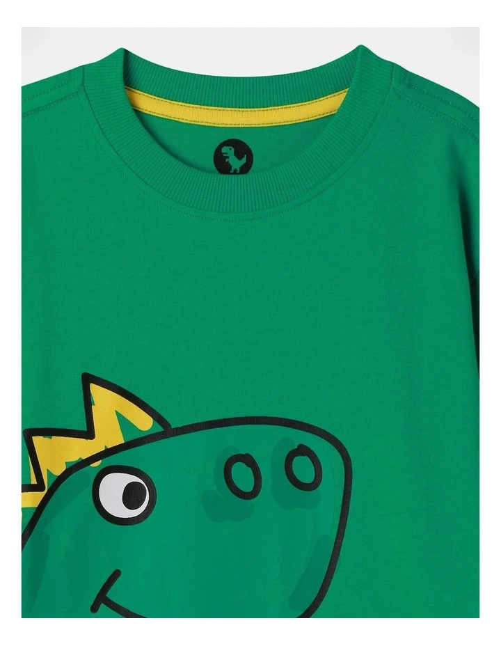 Essentials Long Sleeve Printed T-shirt in Green