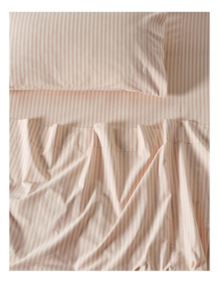 Classic Stripe Sheet Set in Rose