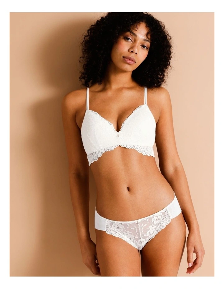 Lace Bikini Brief in Snow White