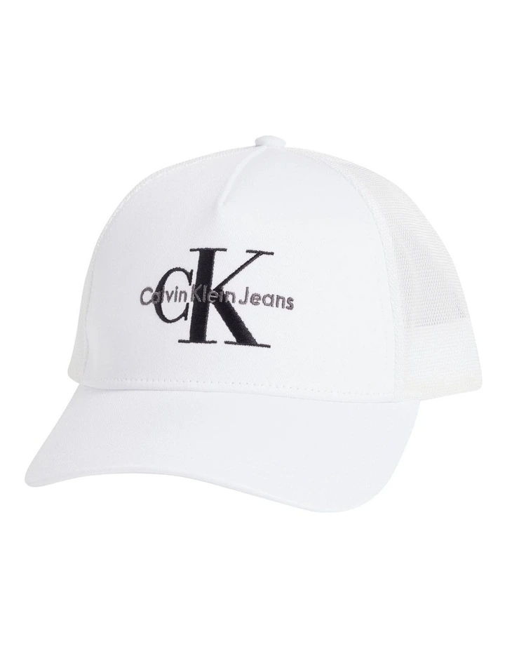 Monogram Cap in Bright White