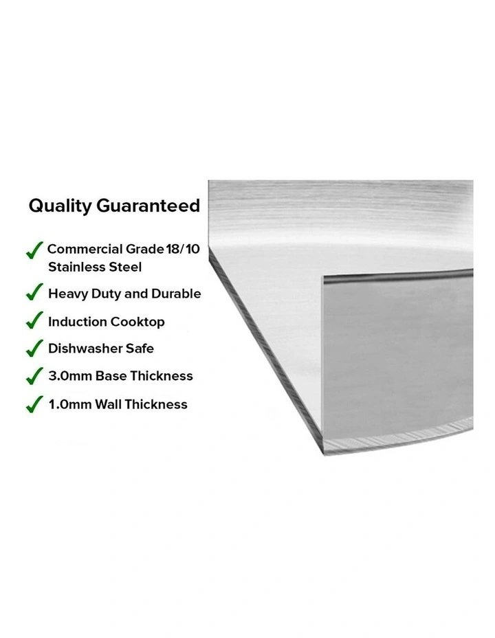 Top Grade Thick Stockpot 18/10 25L in Stainless Steel