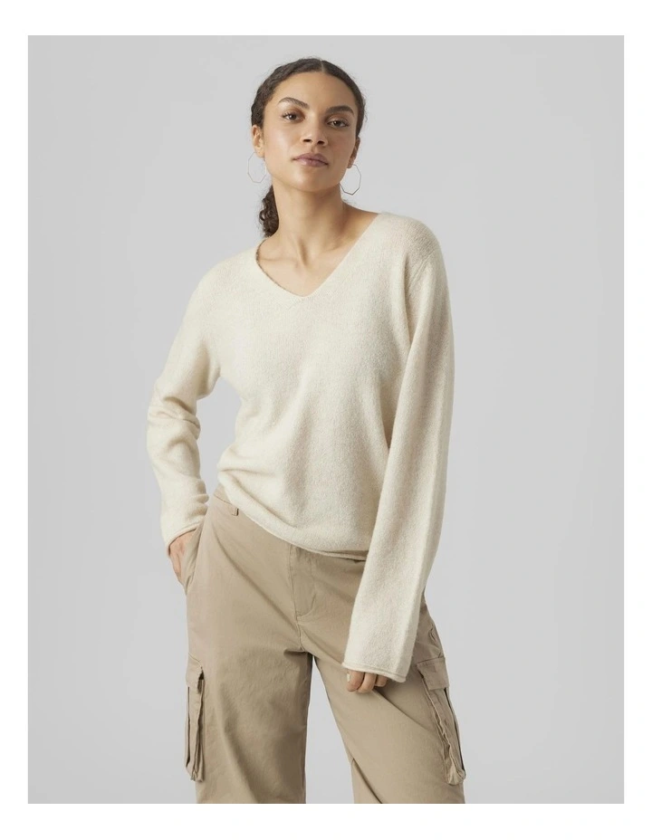 Rain V-Neck Knit in Birch