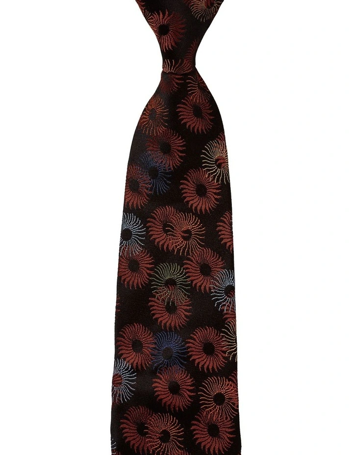 Anemone Silk Tie in Brown