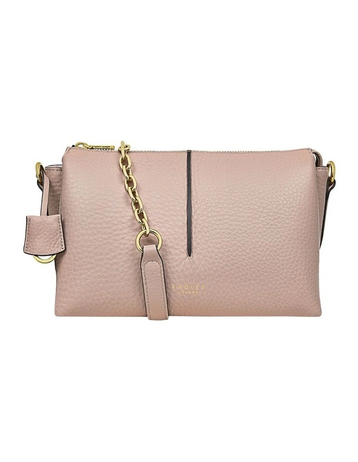 Hillgate Place Chain Small Zip-Top Crossbody Bag in Prairie Pink