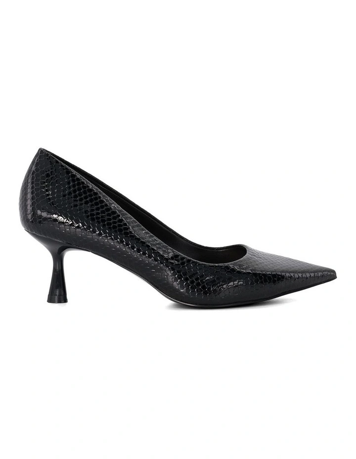 Angelina Pump in Black Reptile