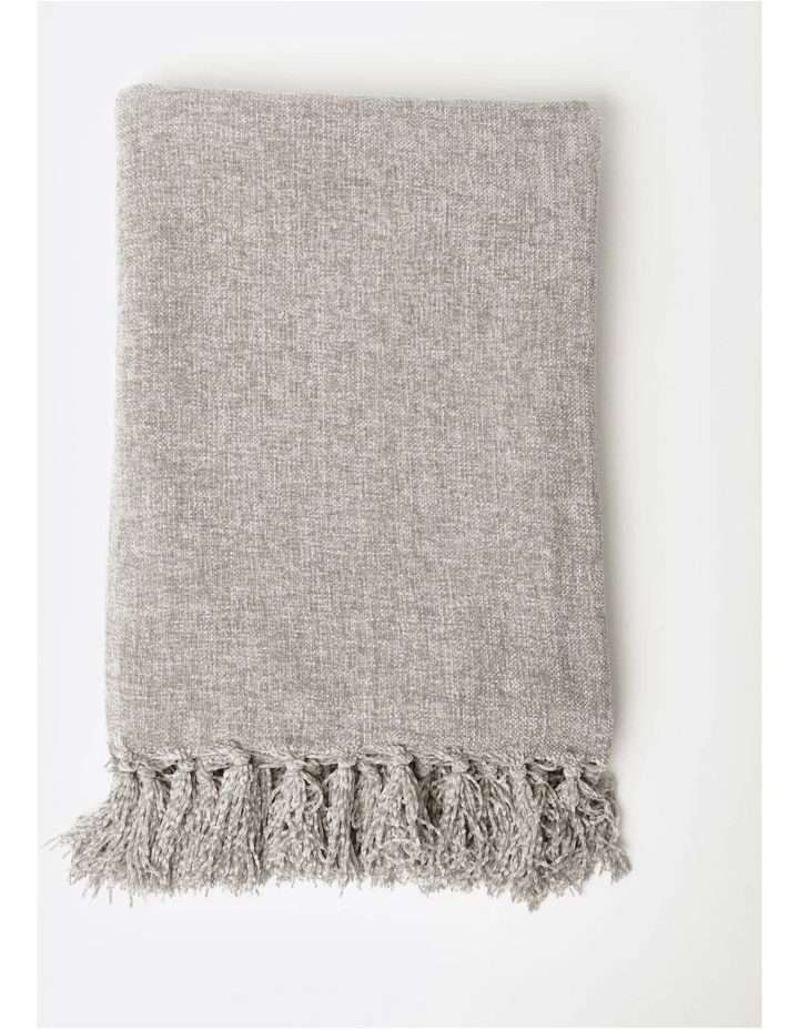Valerie Chenille Velvet Throw 130x180cm in Silver