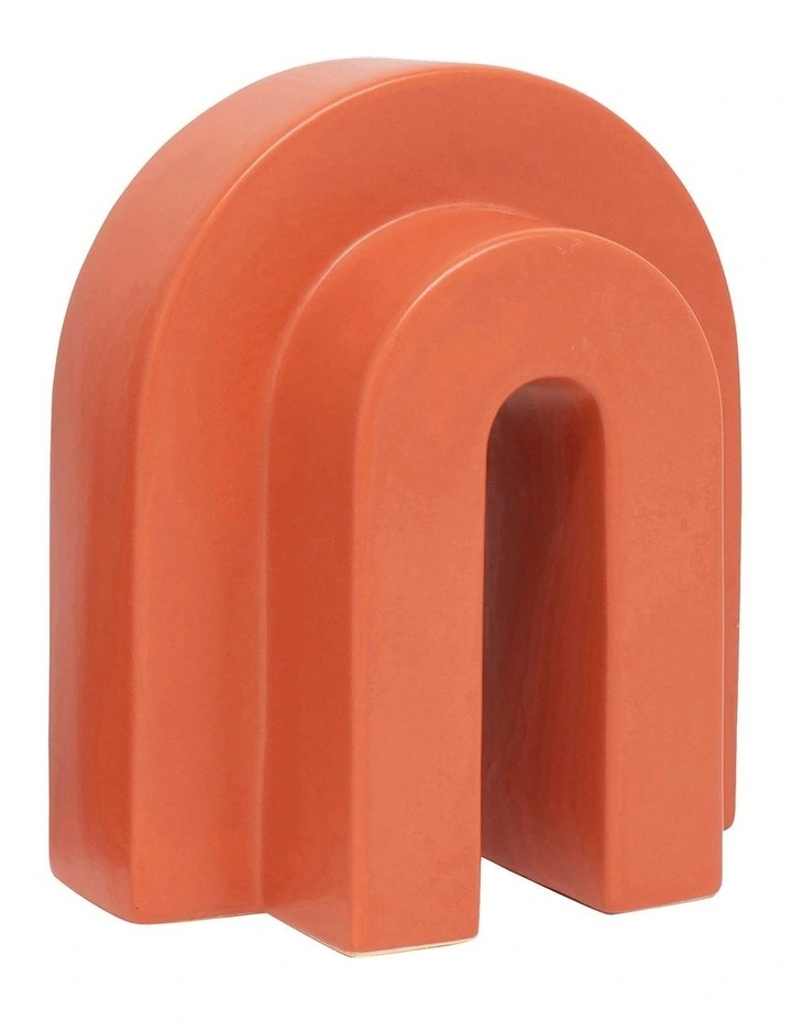 Arch Bookend 17x9x20cm in Orange