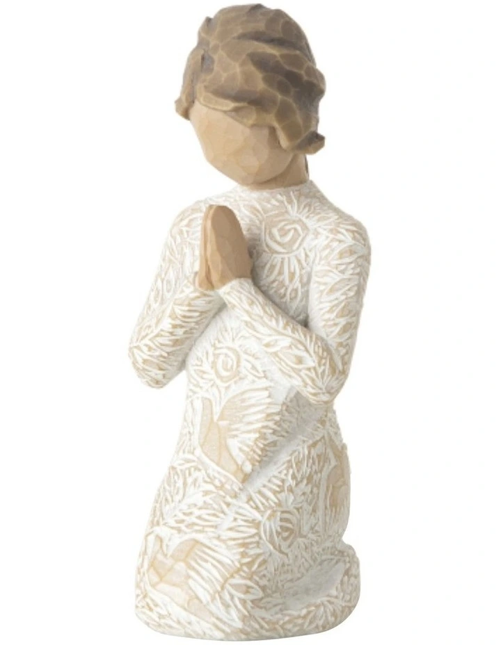Prayer Of Peace Sculpted Figure in White